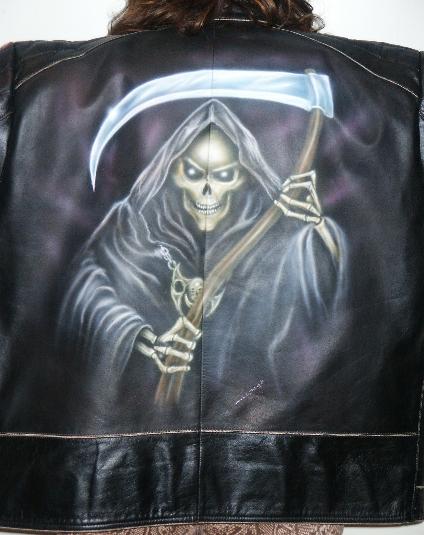 Lederjacke Sensenmann 01